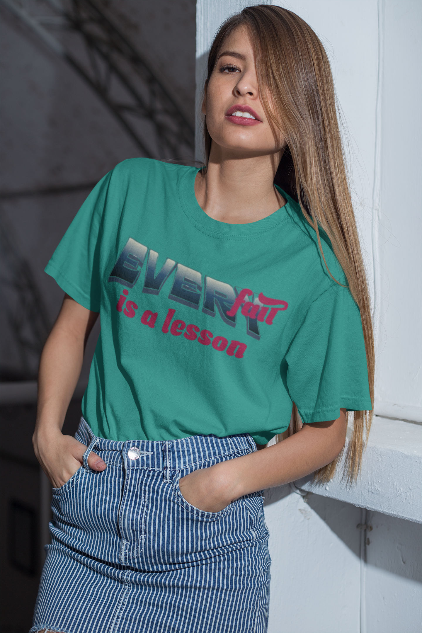 Shirt "Every Fall Is A Lesson" – Inspirational Graphic Tee for Growth & Resilience