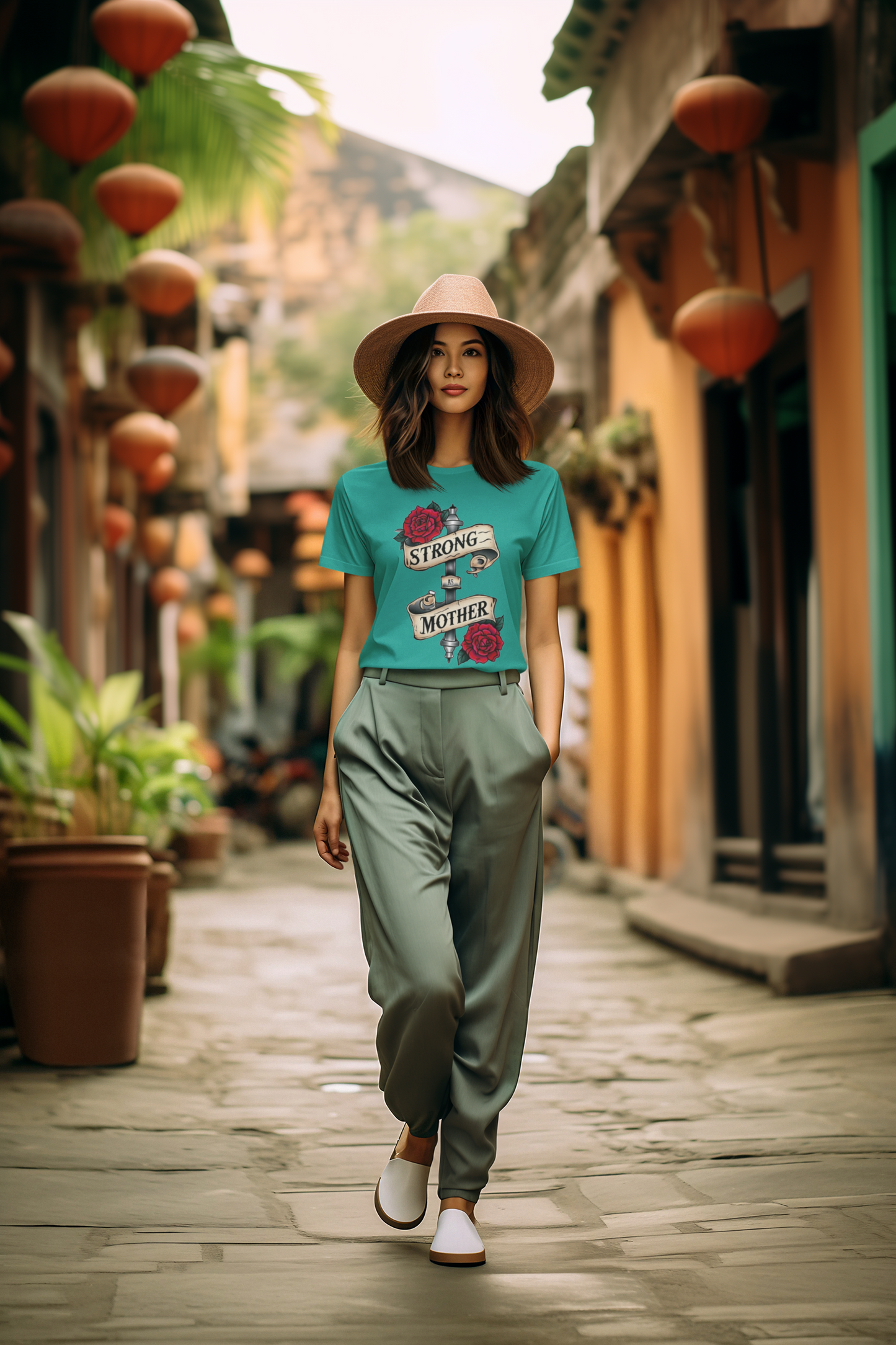 Shirt Strong As a Mother – Soft & Comfortable Tee for Moms - Unique Gift Idea