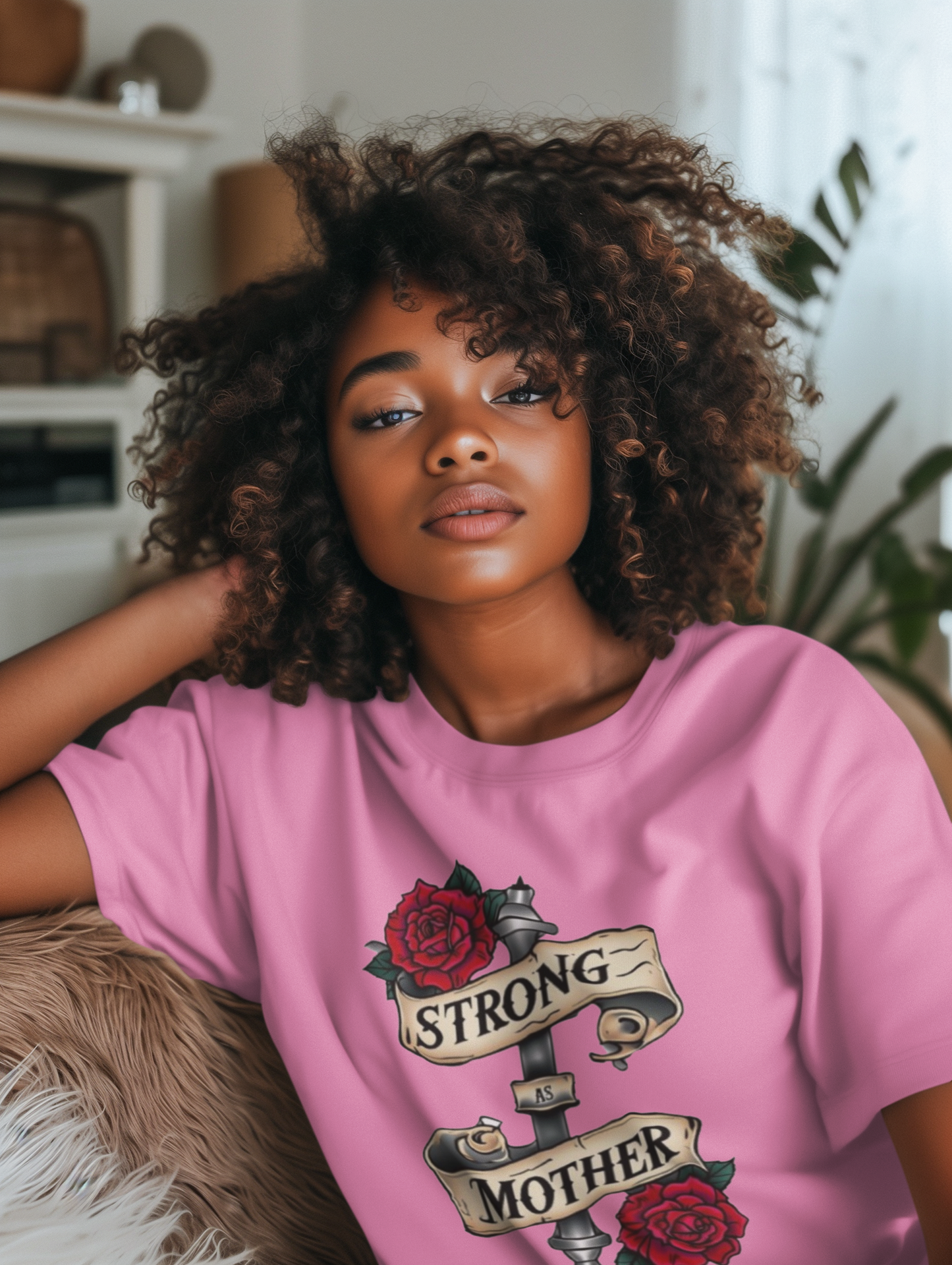 Shirt Strong As a Mother – Soft & Comfortable Tee for Moms - Unique Gift Idea