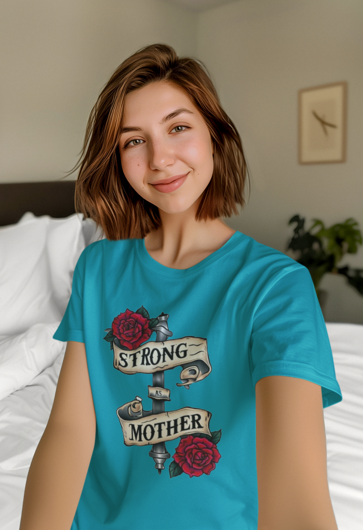 Shirt Strong As a Mother – Soft & Comfortable Tee for Moms - Unique Gift Idea