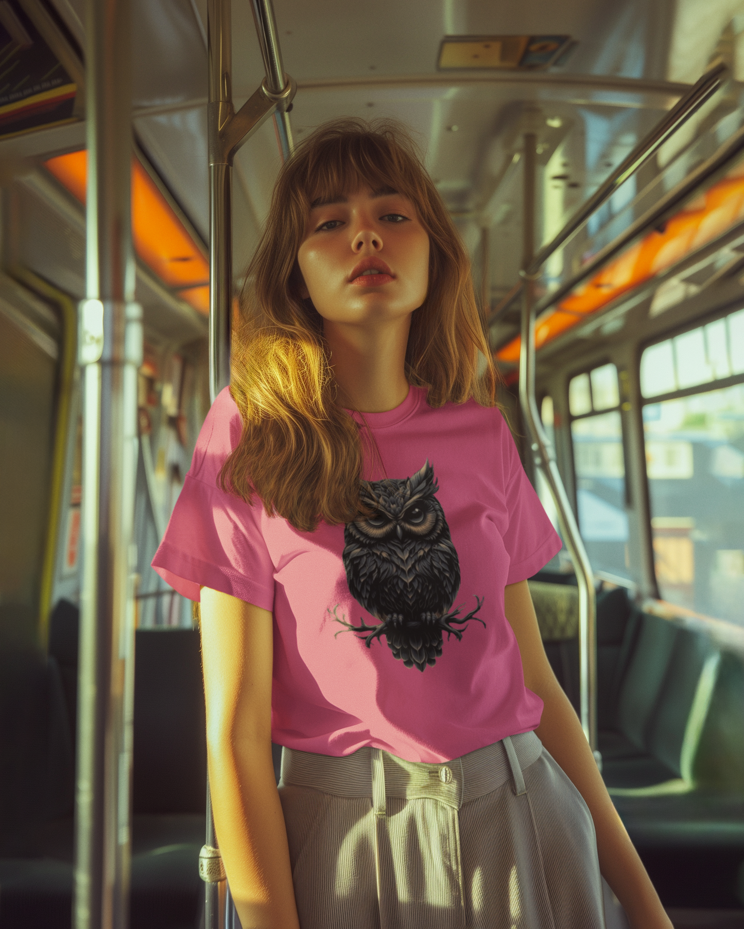 Shirt "Owl" – Minimal Graphic Tee for Nature & Wildlife Lovers