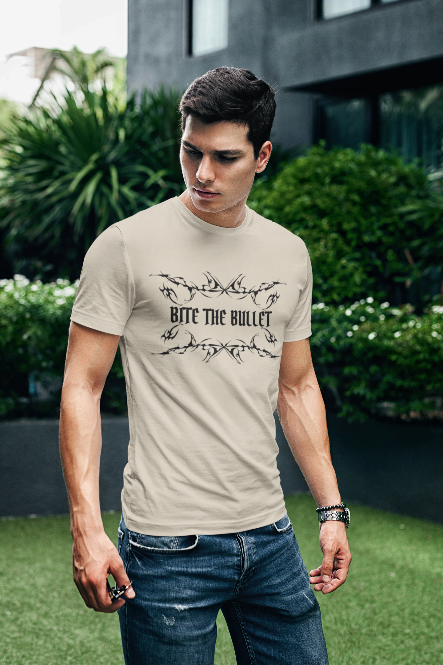 Shirt "Bite The Bullet" – Bold Graphic Tee for Risk-Takers & Rebels