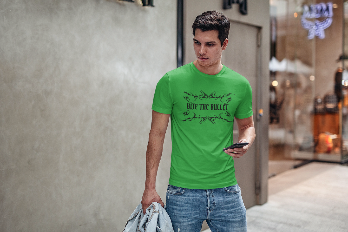 Shirt "Bite The Bullet" – Bold Graphic Tee for Risk-Takers & Rebels