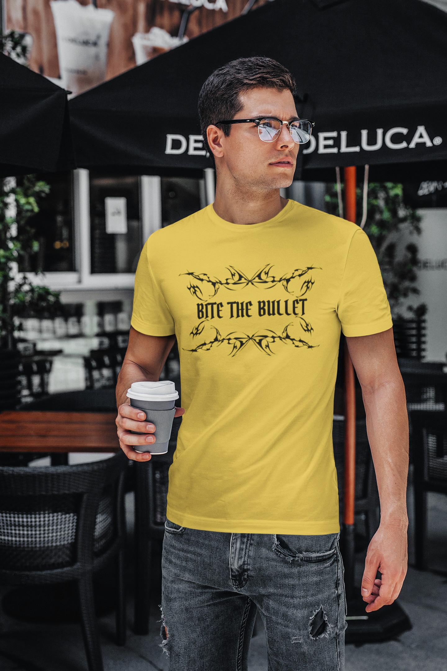 Shirt "Bite The Bullet" – Bold Graphic Tee for Risk-Takers & Rebels