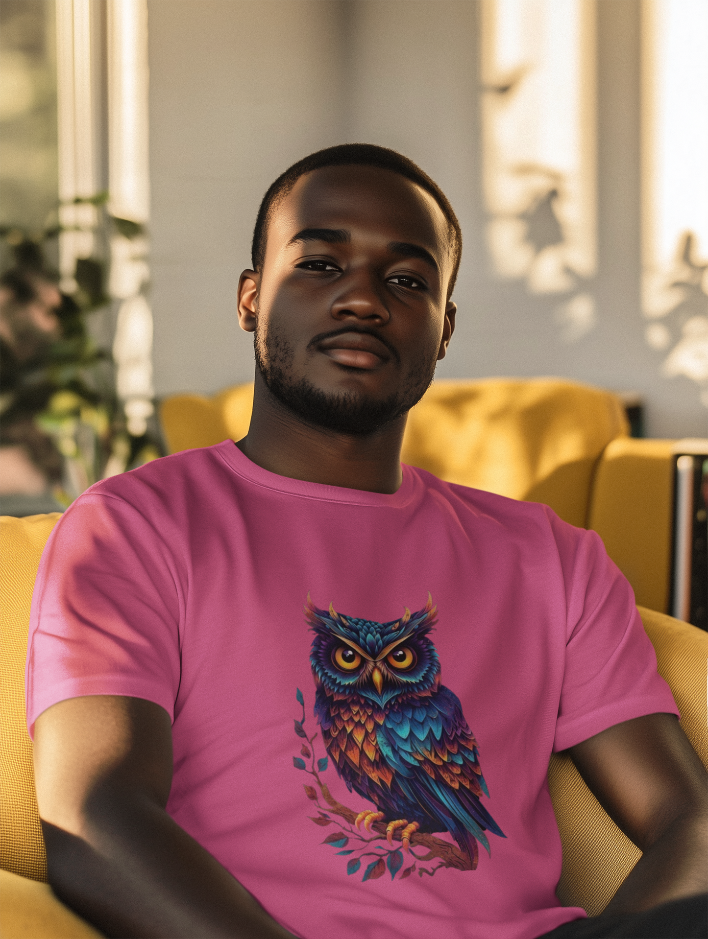 Shirt "Colorful Owl" – Vibrant Graphic Tee for Nature & Animal Lovers