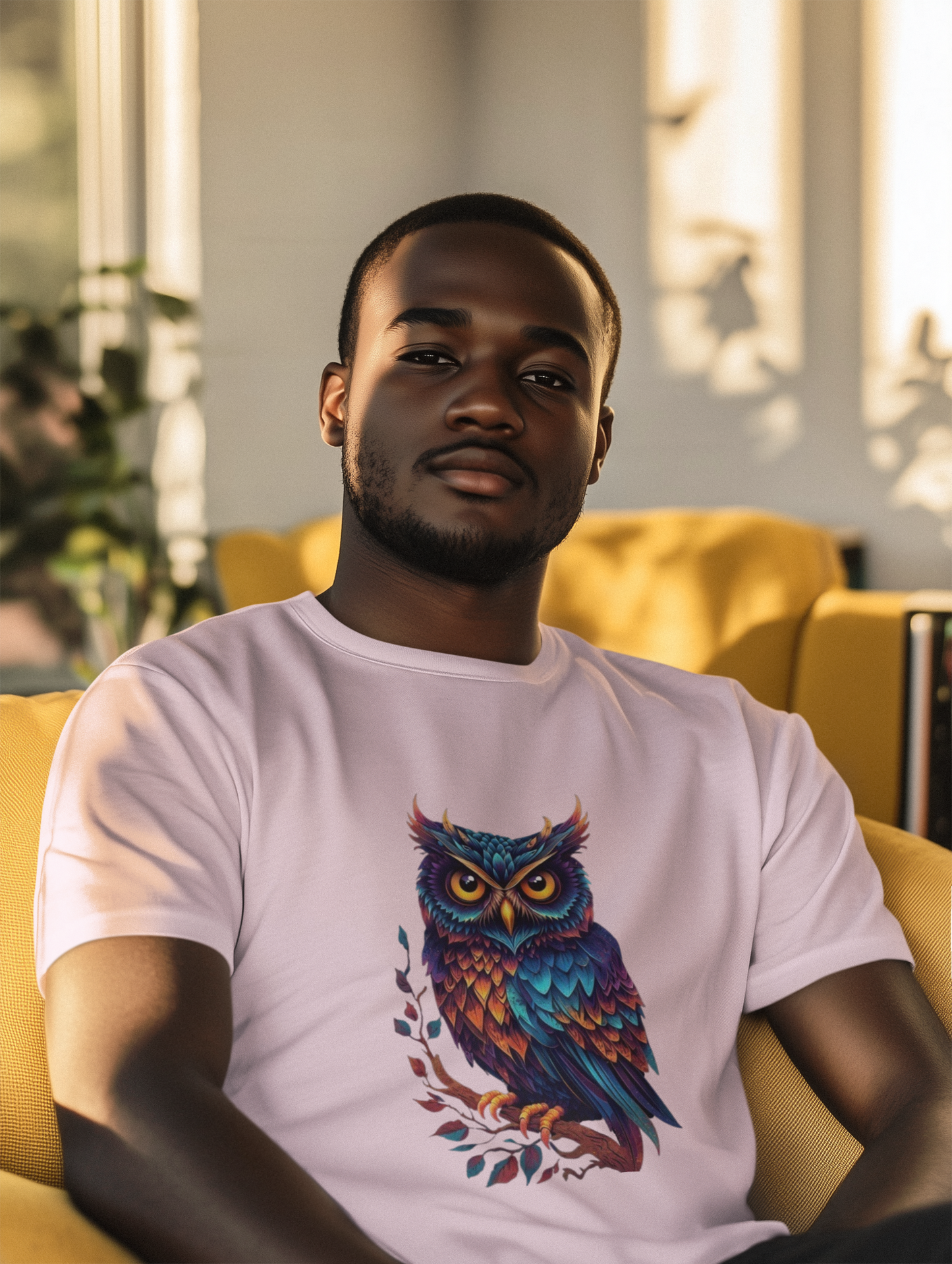 Shirt "Colorful Owl" – Vibrant Graphic Tee for Nature & Animal Lovers