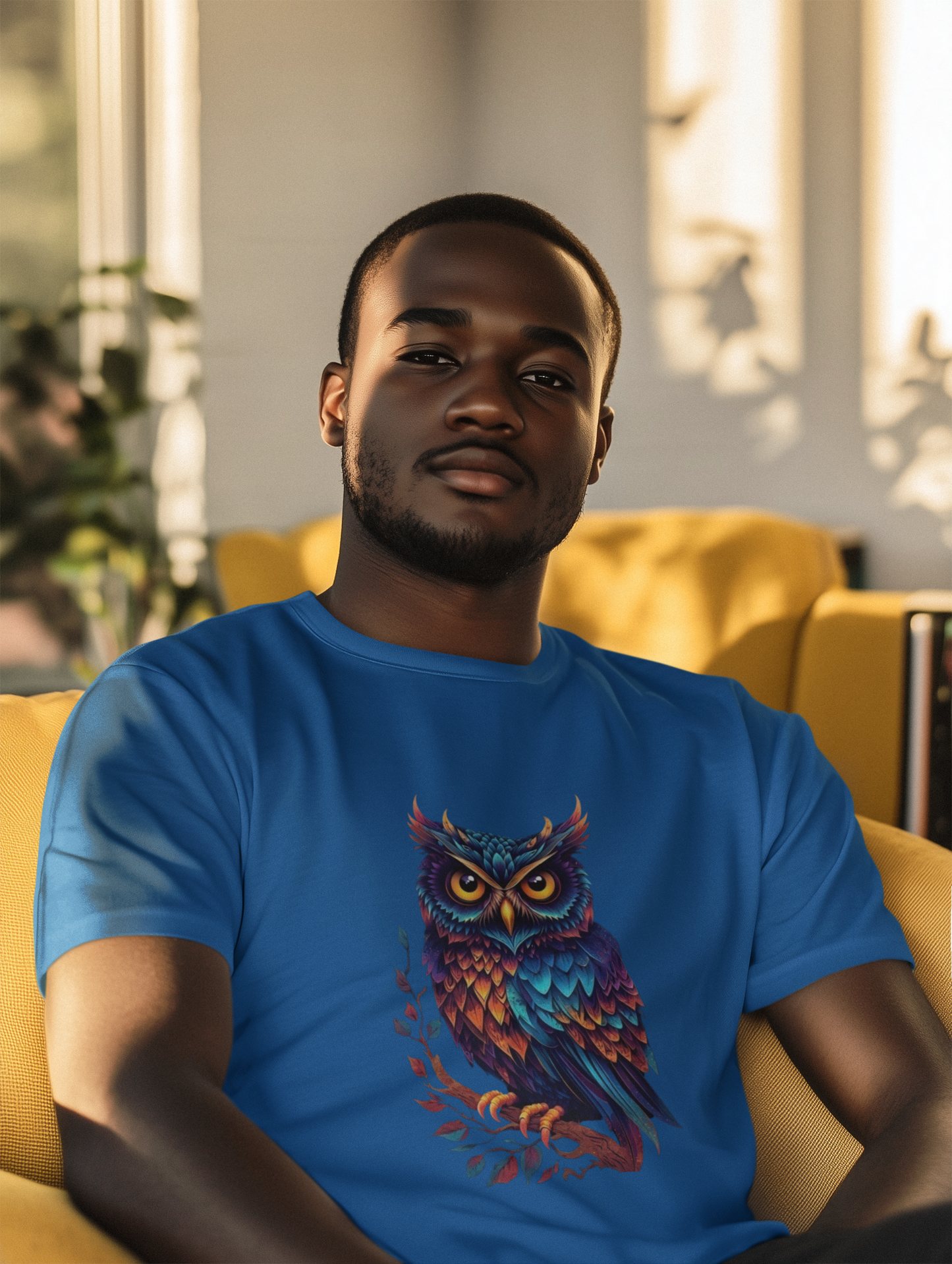 Shirt "Colorful Owl" – Vibrant Graphic Tee for Nature & Animal Lovers