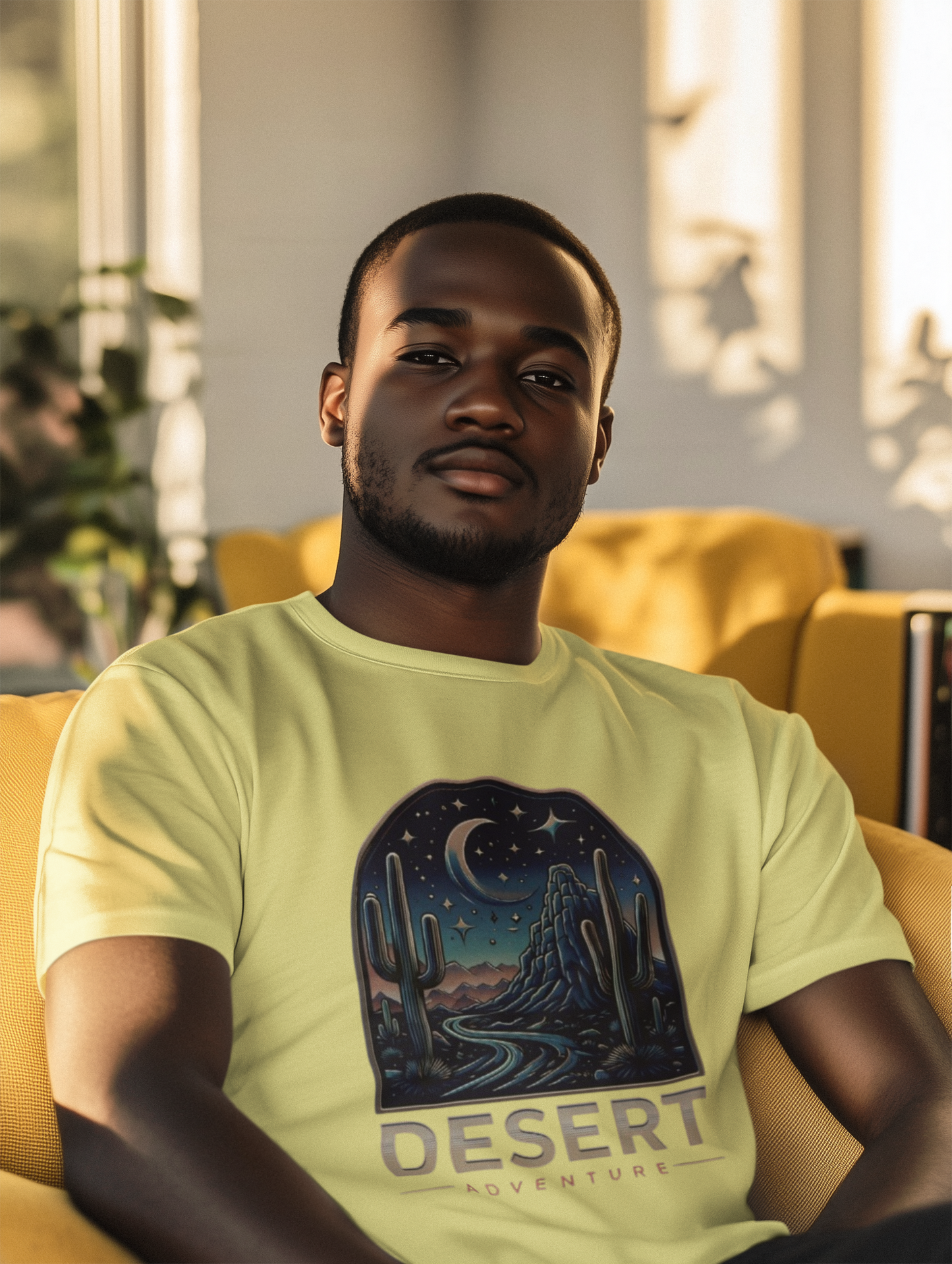 Shirt "Desert Adventure" – Minimal Graphic Tee for Nature & Travel Lovers