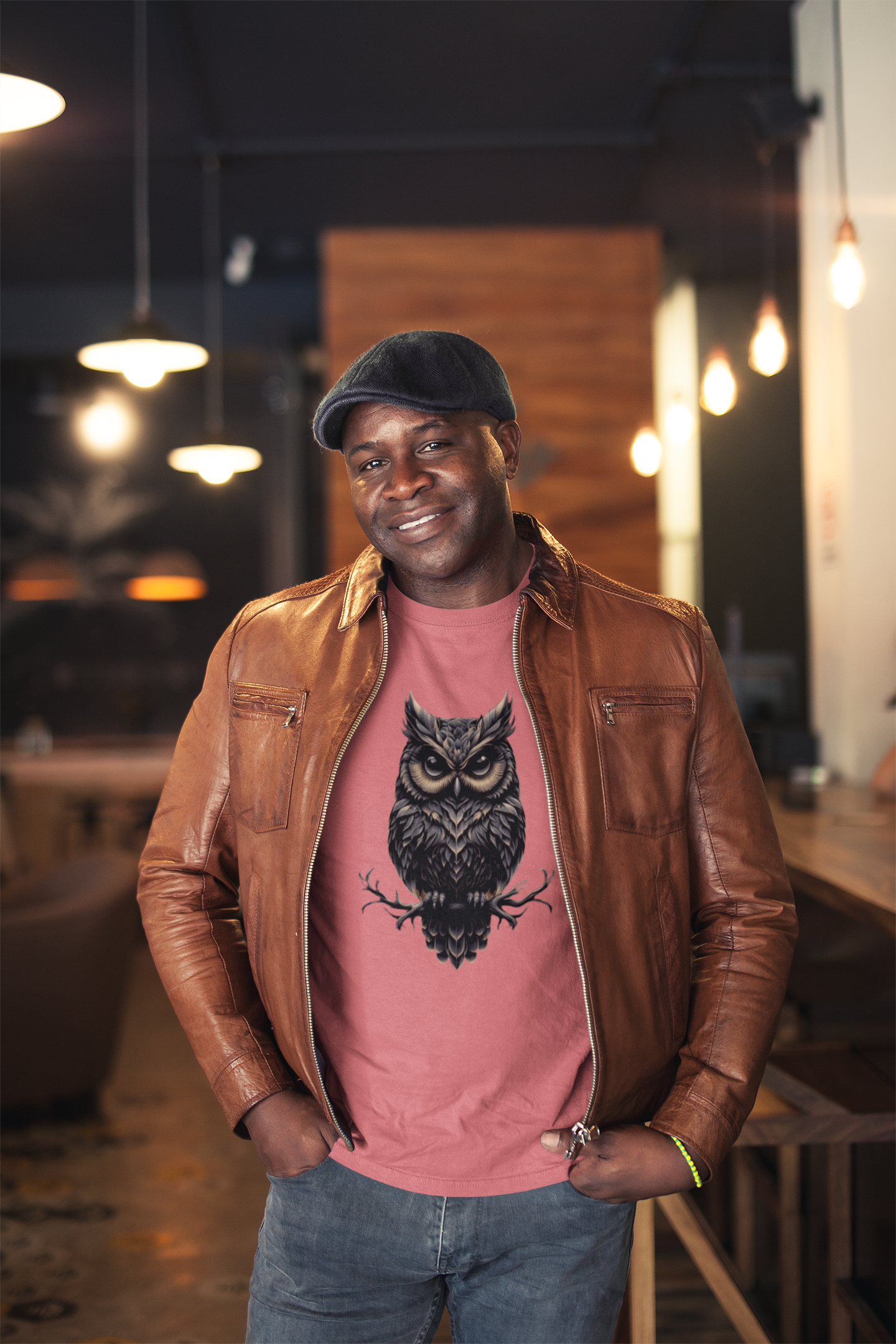 Shirt "Owl" – Minimal Graphic Tee for Nature & Wildlife Lovers