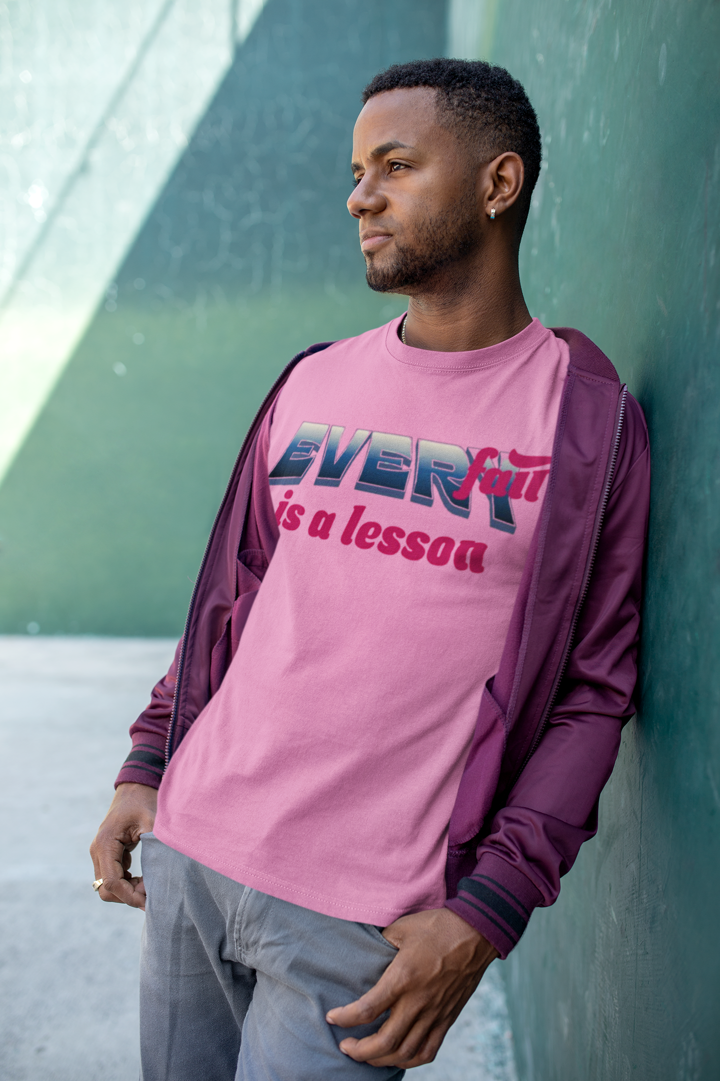 Shirt "Every Fall Is A Lesson" – Inspirational Graphic Tee for Growth & Resilience
