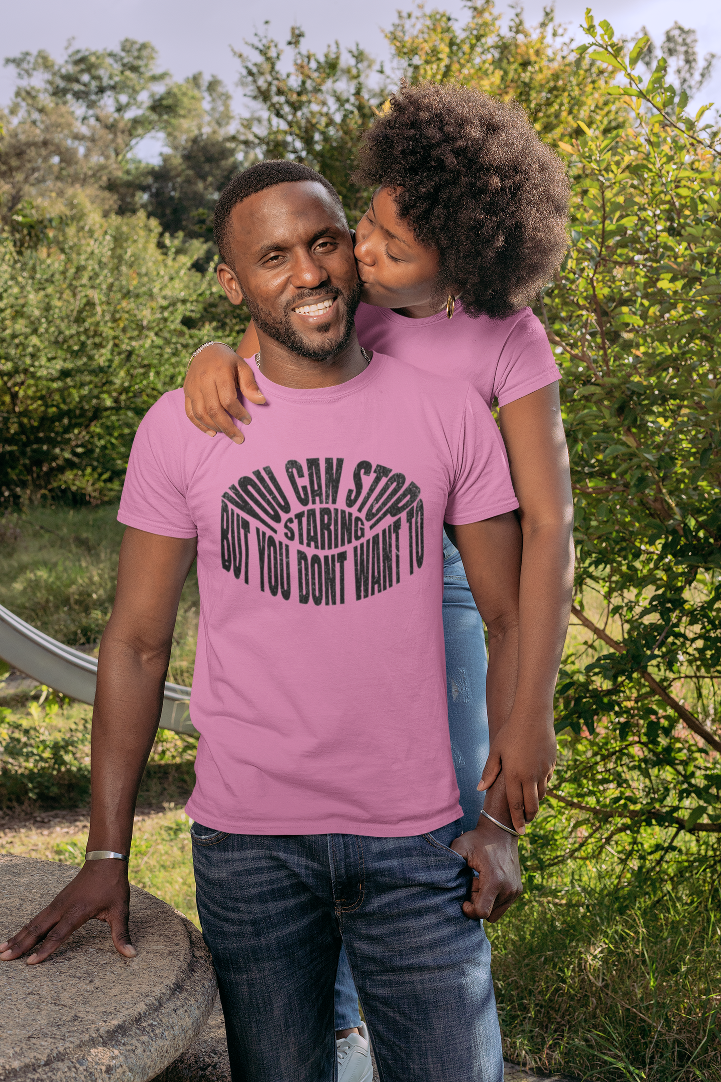 Shirt "You Can Stop Staring… But You Don’t Want To" – Funny & Bold Graphic Tee