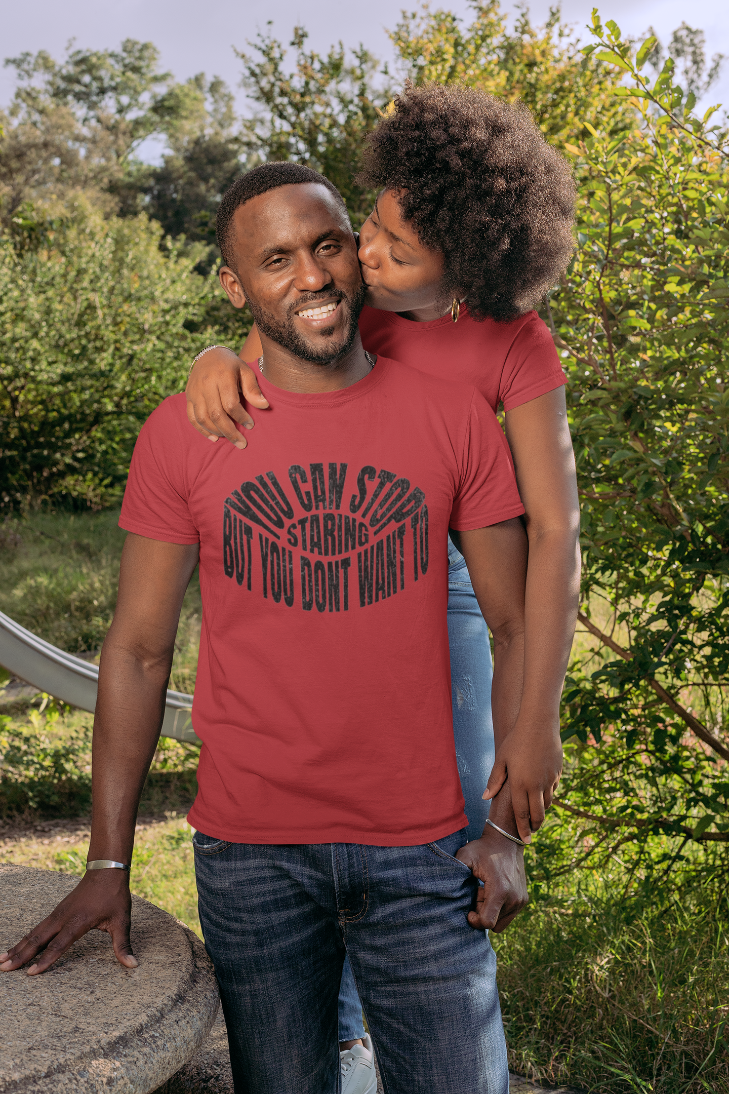 Shirt "You Can Stop Staring… But You Don’t Want To" – Funny & Bold Graphic Tee