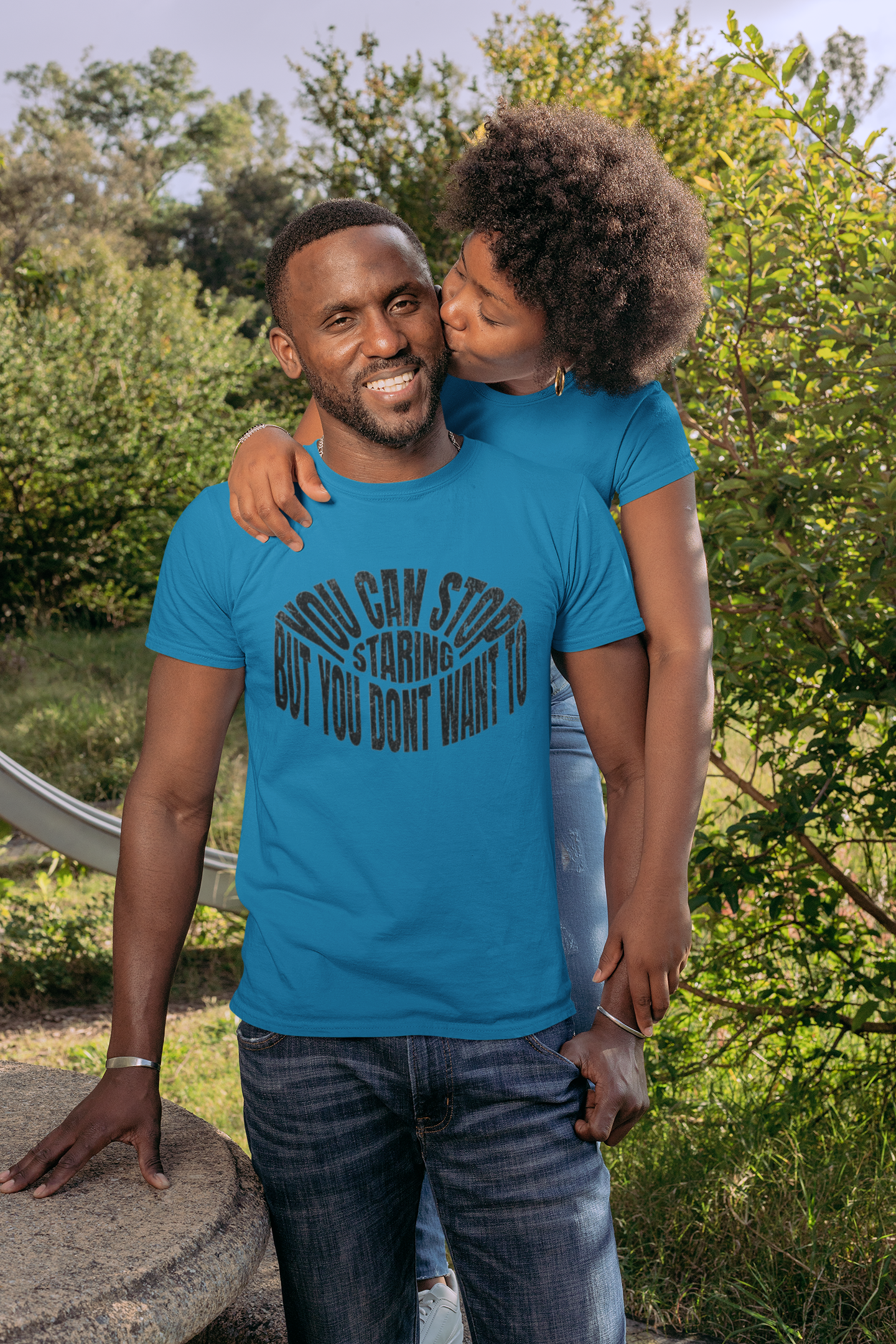 Shirt "You Can Stop Staring… But You Don’t Want To" – Funny & Bold Graphic Tee