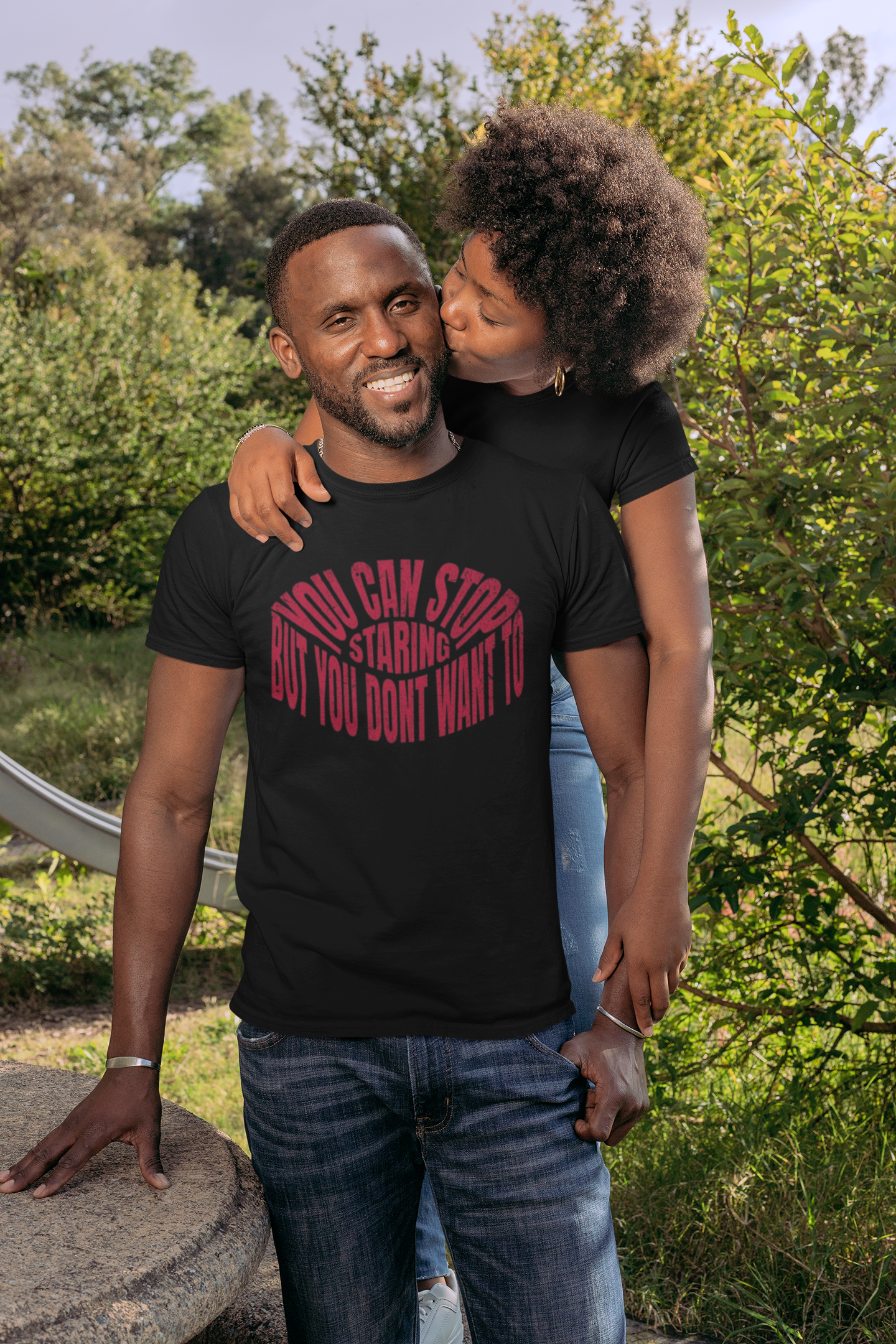 Shirt "You Can Stop Staring… But You Don’t Want To" – Funny & Bold Graphic Tee