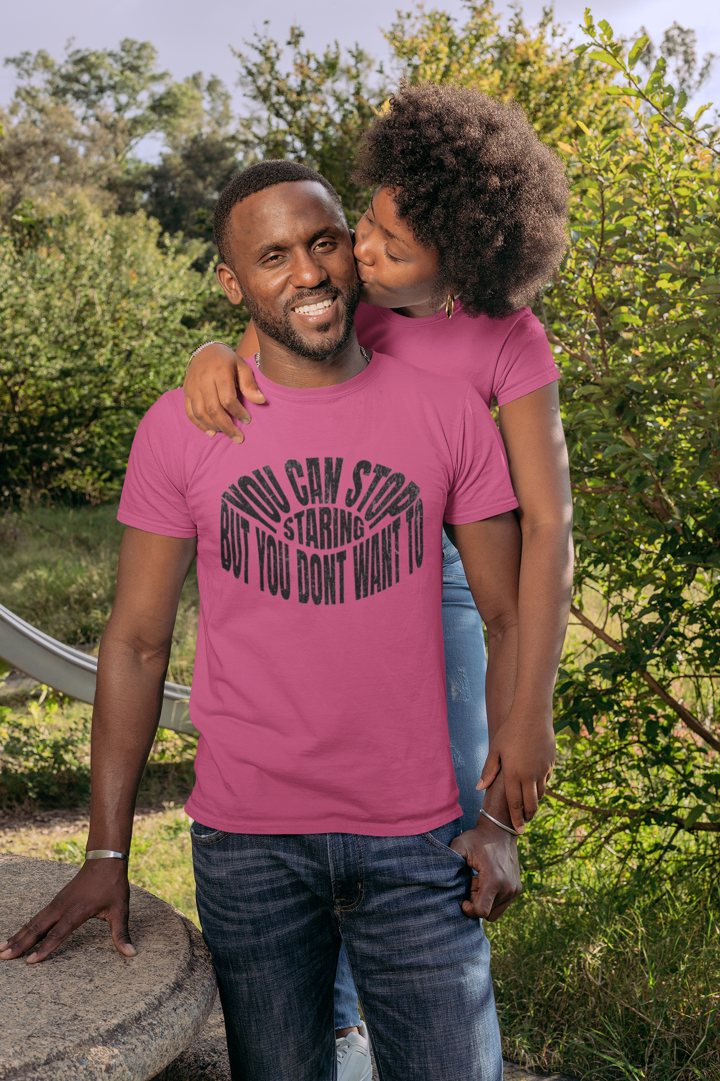 Shirt "You Can Stop Staring… But You Don’t Want To" – Funny & Bold Graphic Tee