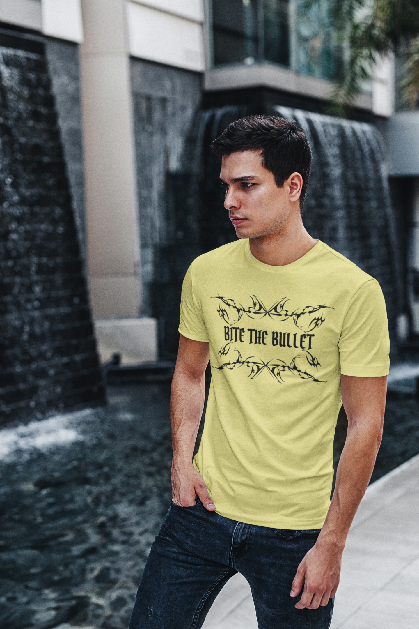 Shirt "Bite The Bullet" – Bold Graphic Tee for Risk-Takers & Rebels