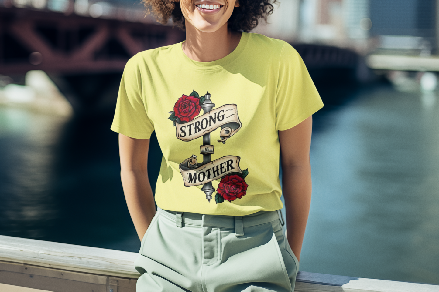 Shirt Strong As a Mother – Soft & Comfortable Tee for Moms - Unique Gift Idea