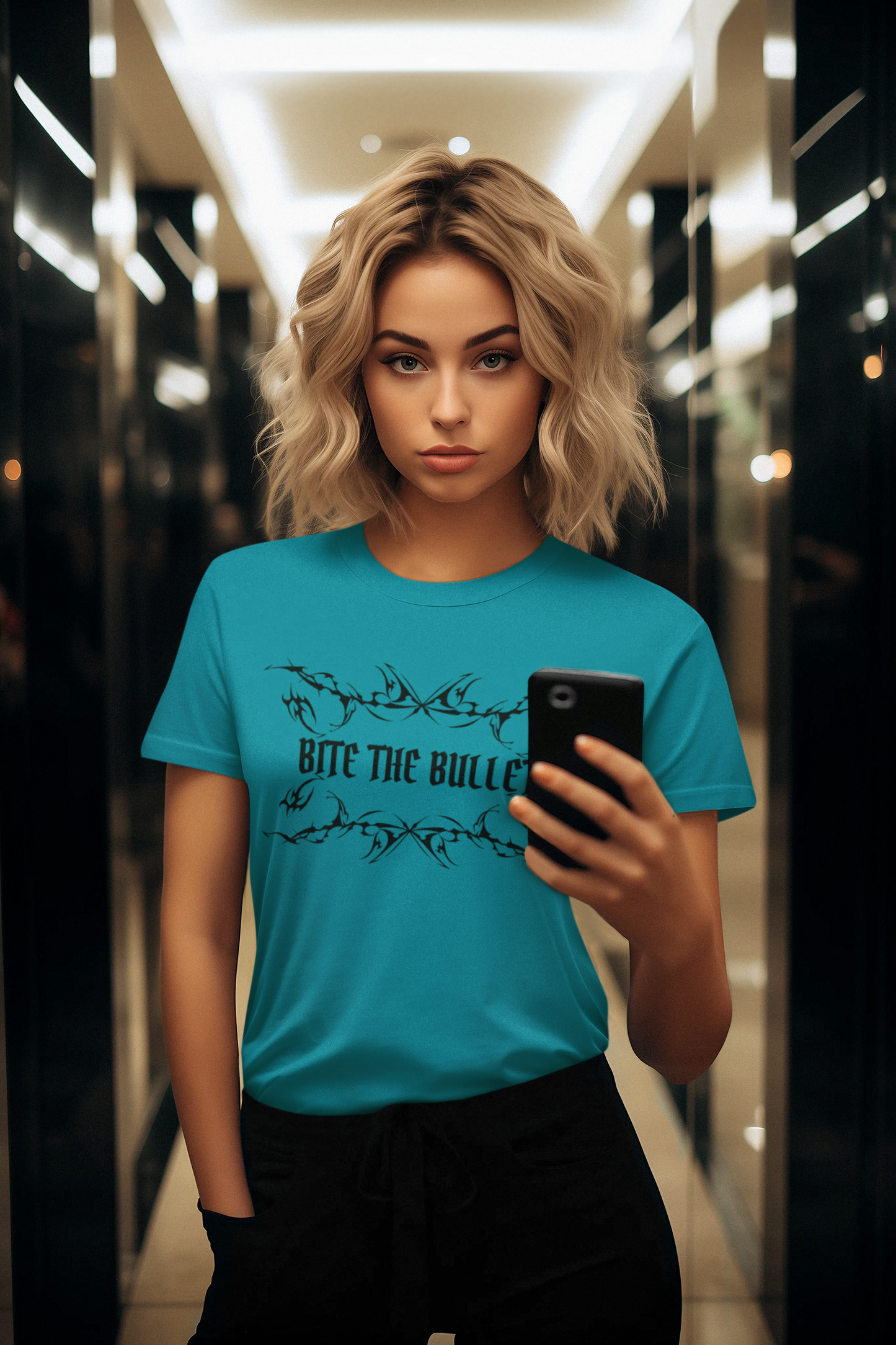Shirt "Bite The Bullet" – Bold Graphic Tee for Risk-Takers & Rebels