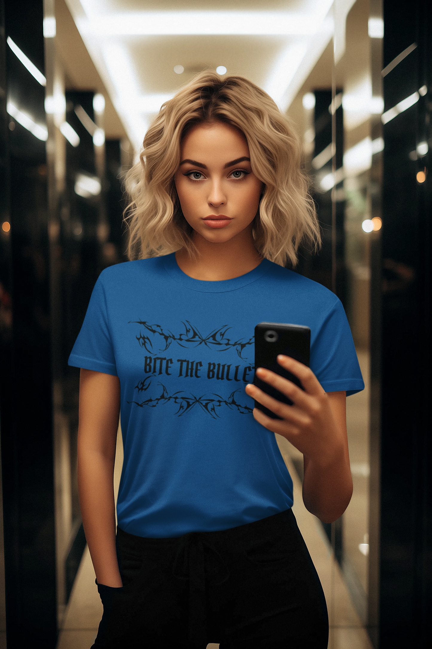Shirt "Bite The Bullet" – Bold Graphic Tee for Risk-Takers & Rebels