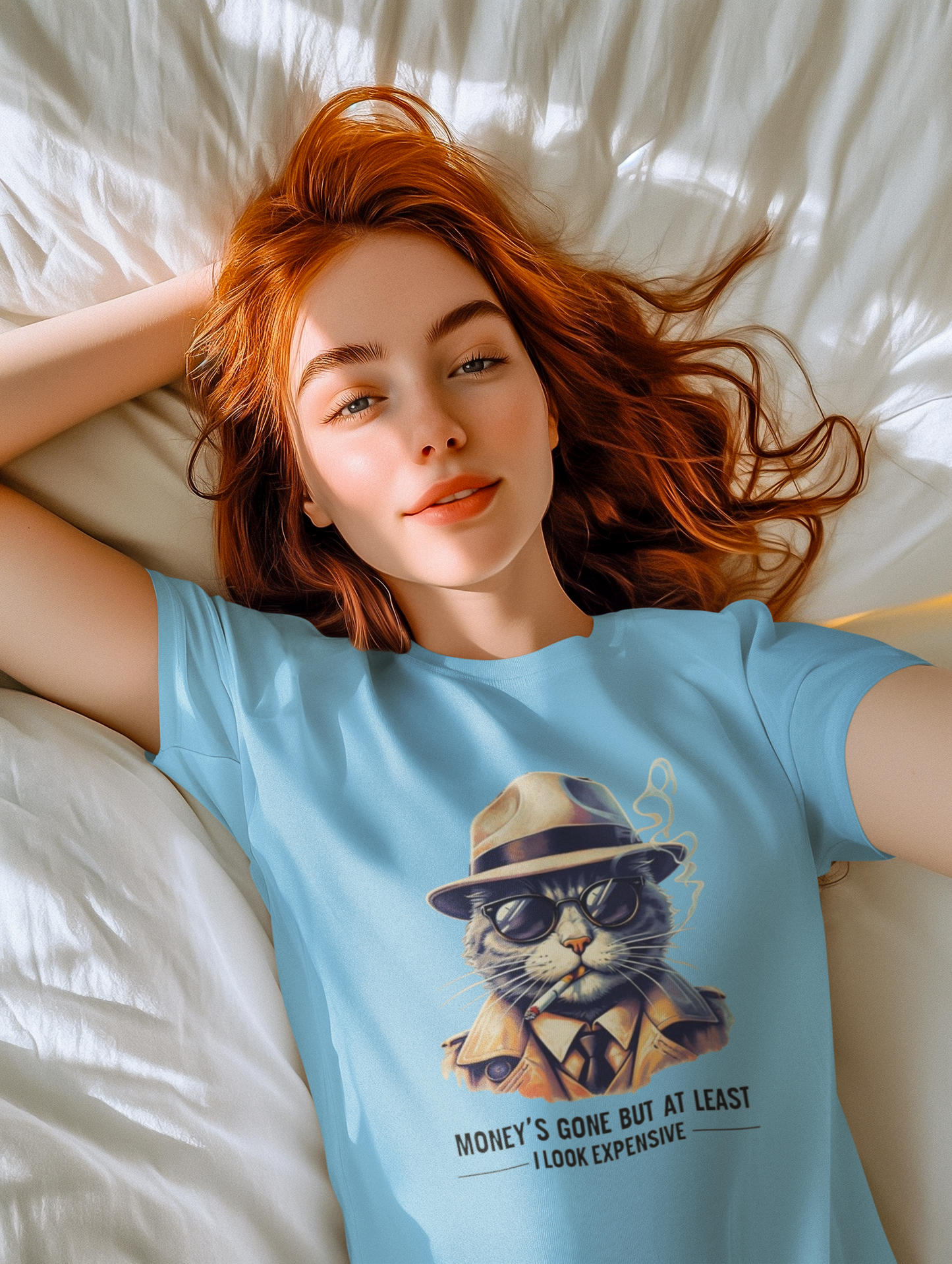 Shirt – Funny "Money’s Gone But I Look Expensive" Graphic Tee for Stylish People