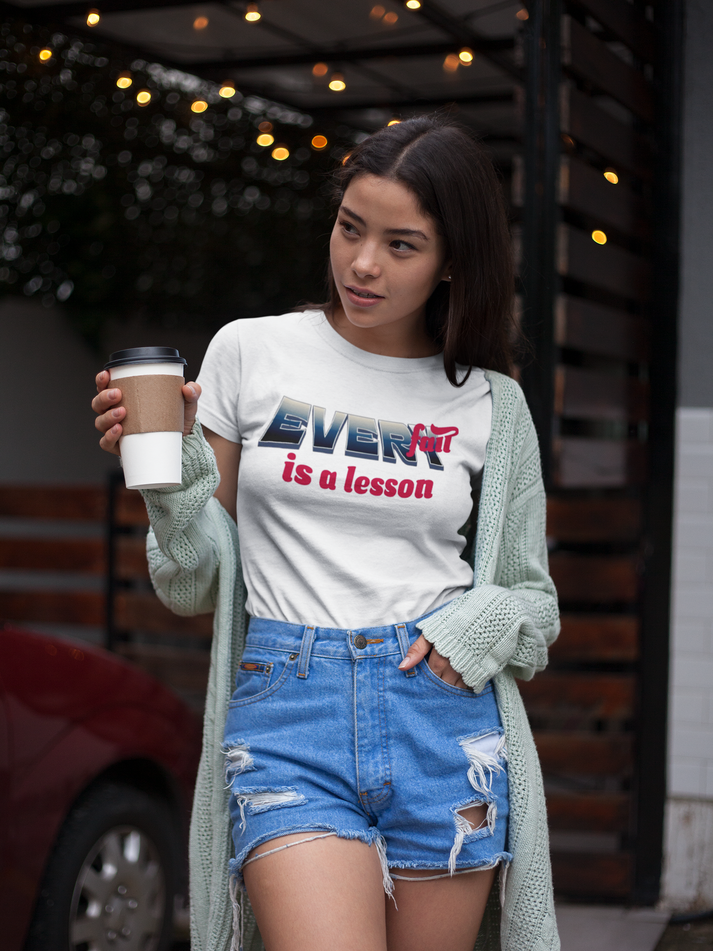 Shirt "Every Fall Is A Lesson" – Inspirational Graphic Tee for Growth & Resilience