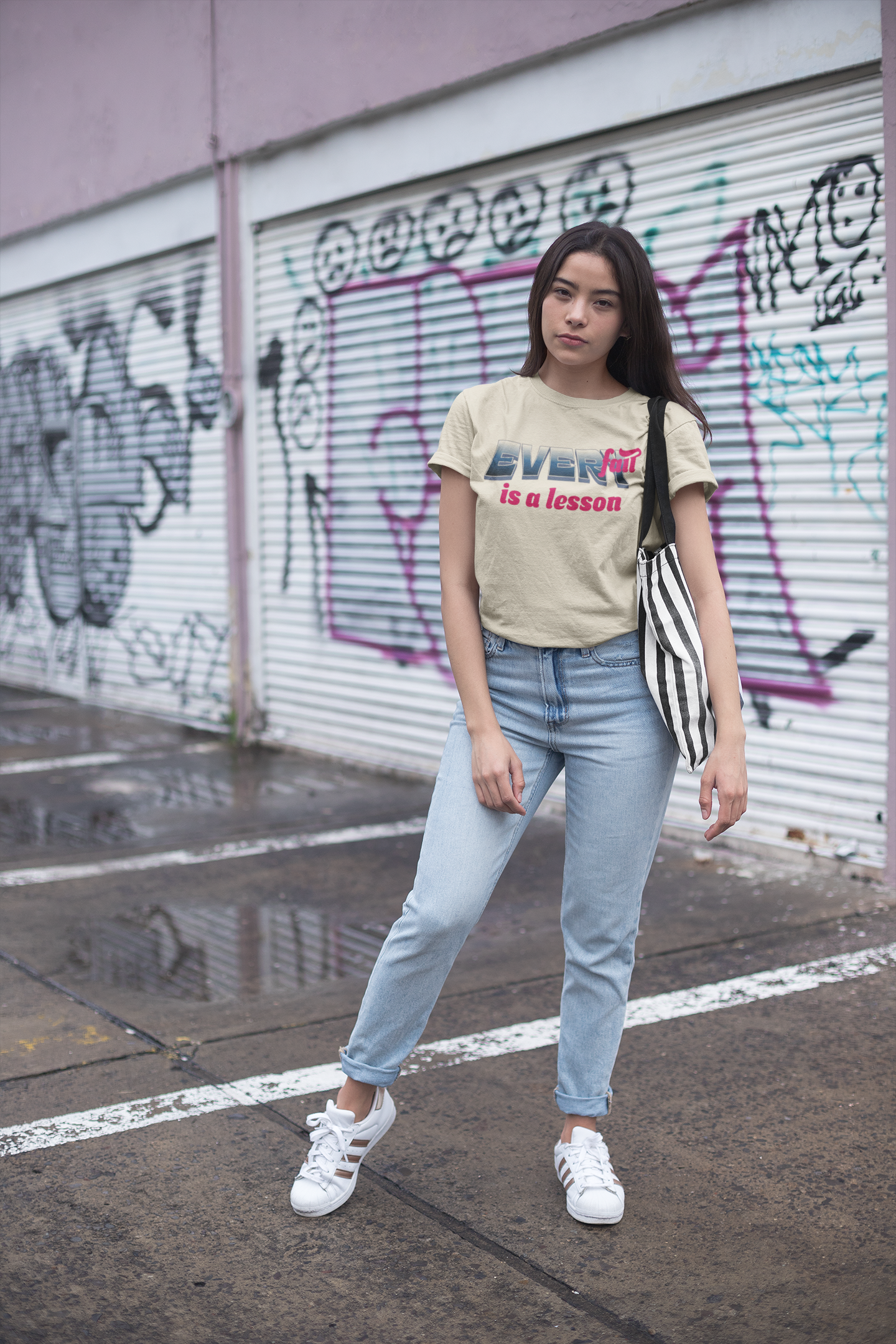 Shirt "Every Fall Is A Lesson" – Inspirational Graphic Tee for Growth & Resilience