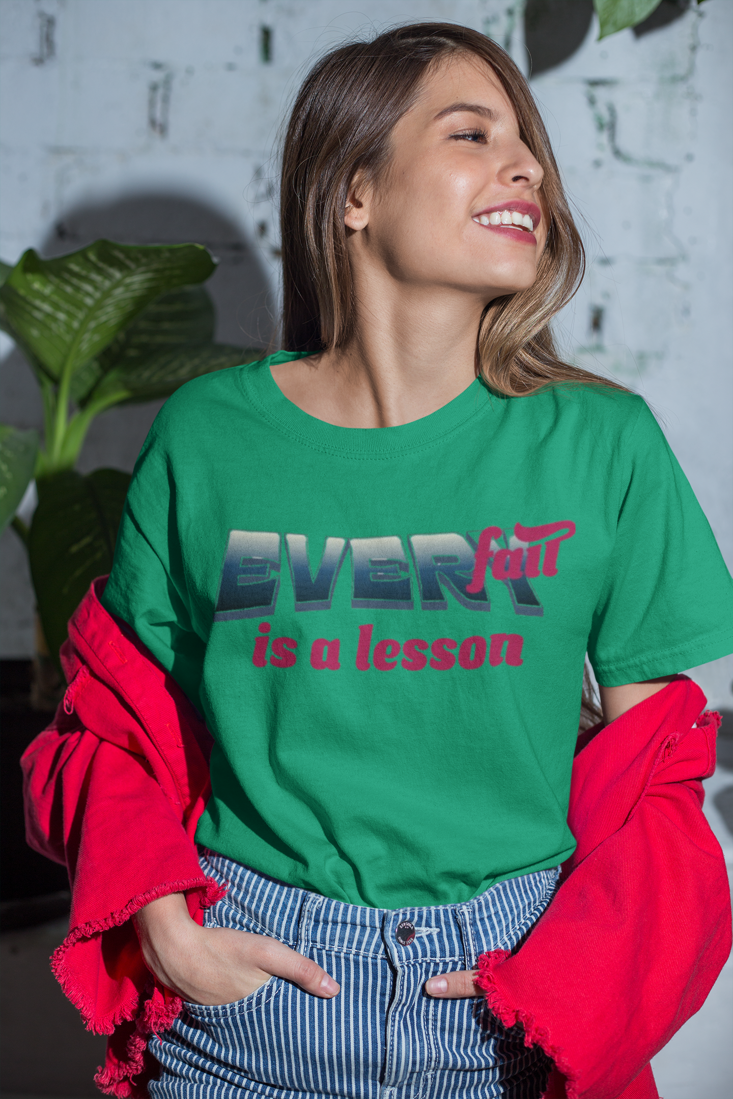 Shirt "Every Fall Is A Lesson" – Inspirational Graphic Tee for Growth & Resilience