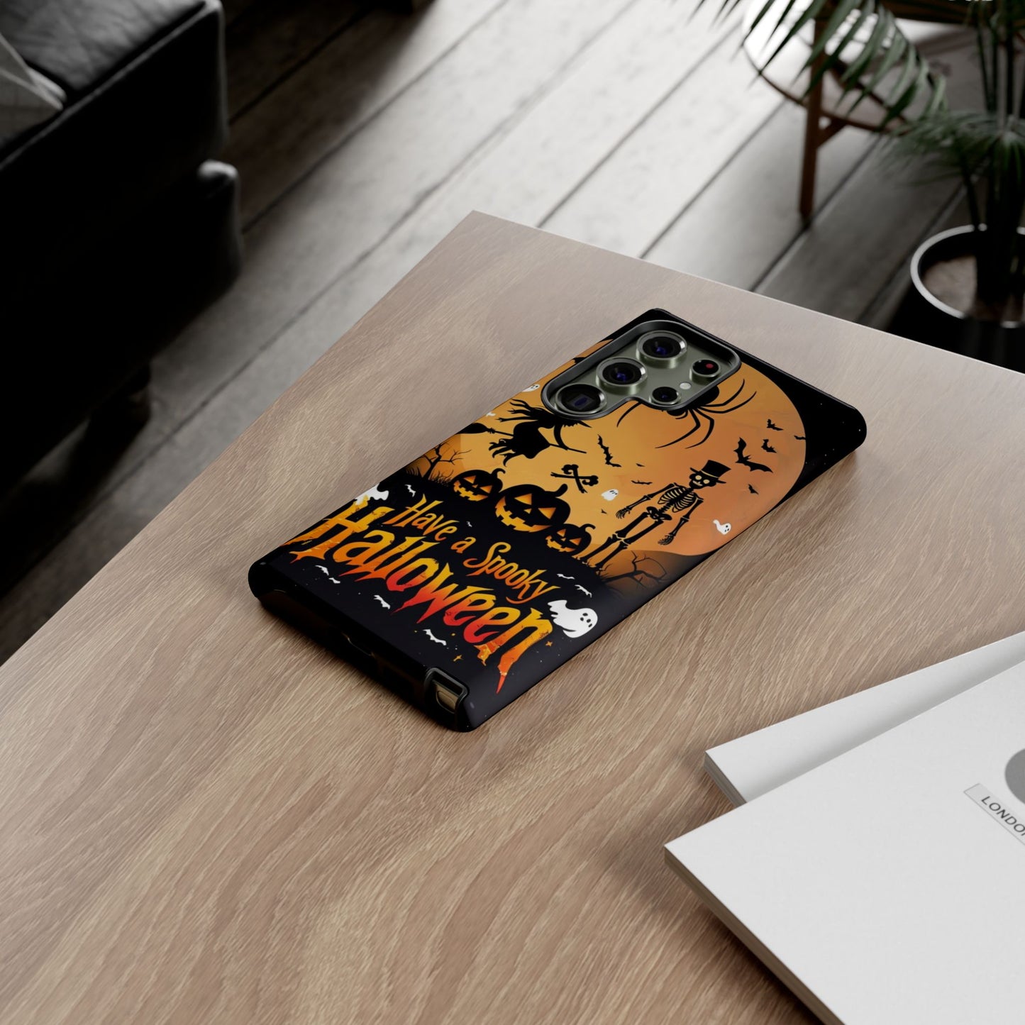 Halloween Phone Case with Jack-o'-Lanterns & Skeletons – Spooky & Stylish Protective Cover