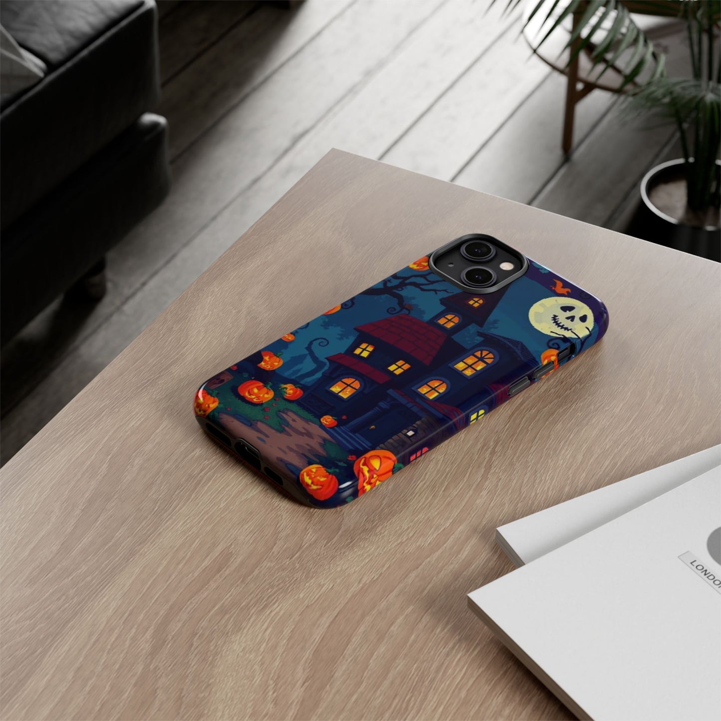 Haunted House Halloween Phone Case – Spooky Jack-o’-Lantern Design