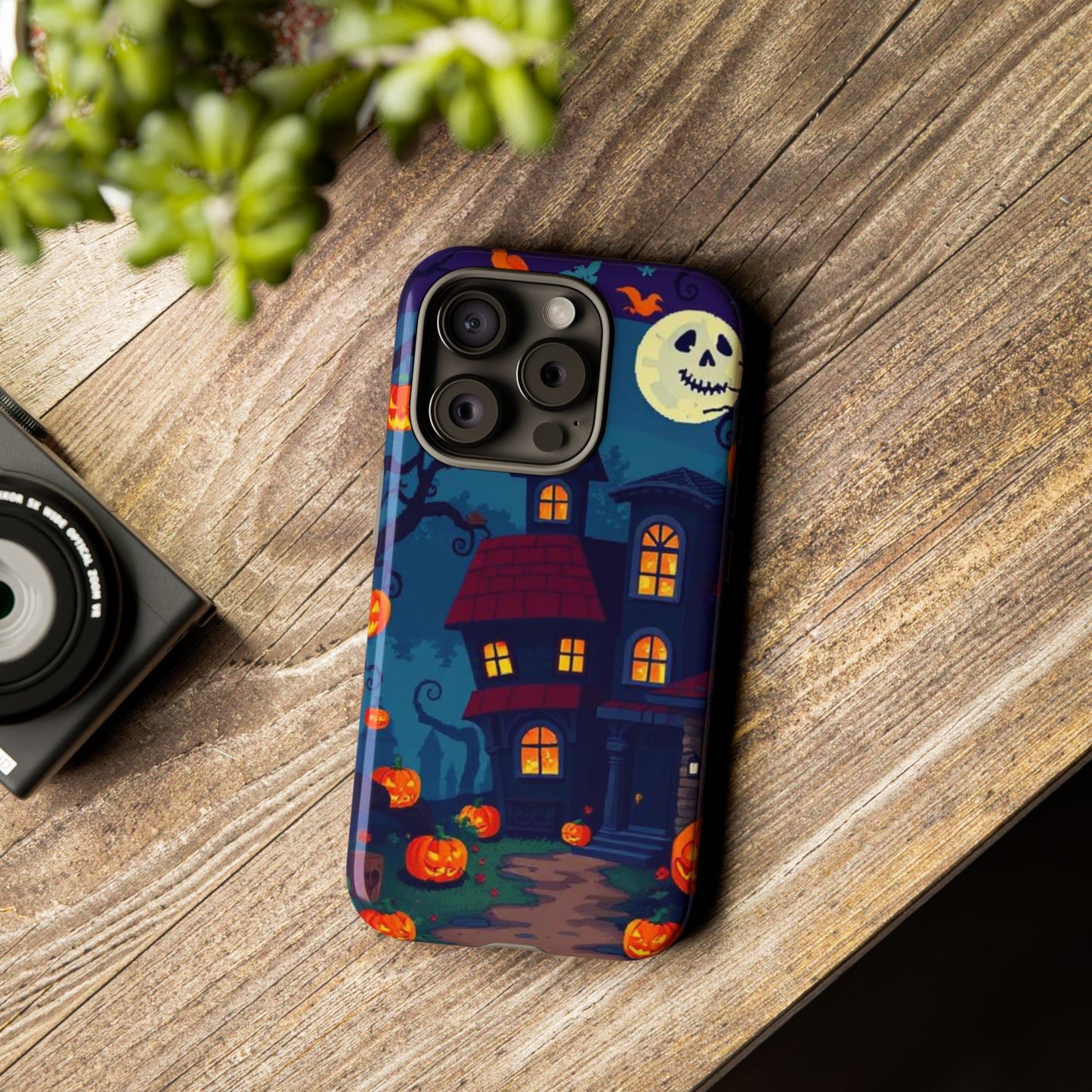 Haunted House Halloween Phone Case – Spooky Jack-o’-Lantern Design