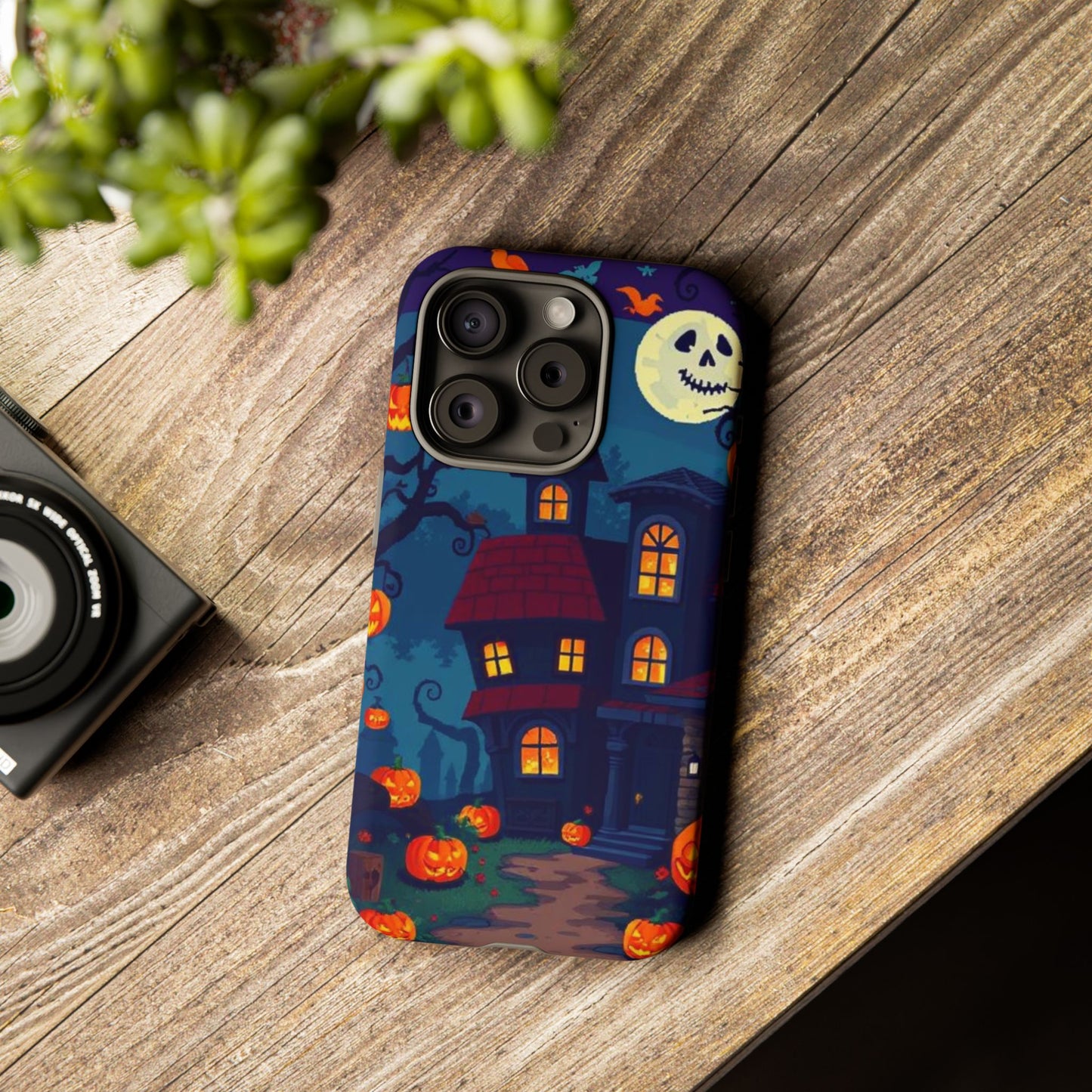 Haunted House Halloween Phone Case – Spooky Jack-o’-Lantern Design