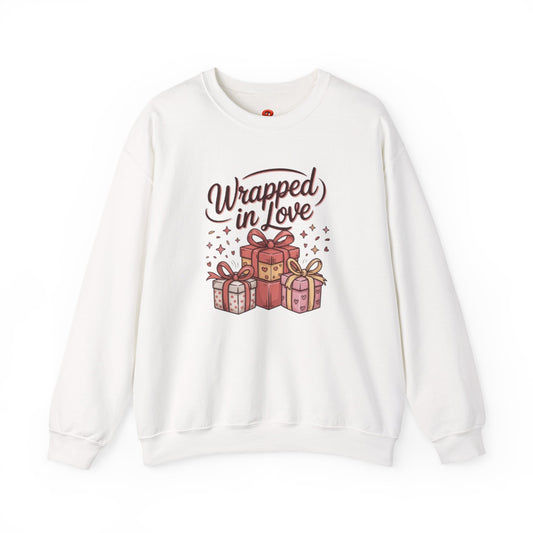 Sweatshirt "Wrapped in Love" Graphic – Cute Gift Box Design, Cozy Fall & Winter Pullover