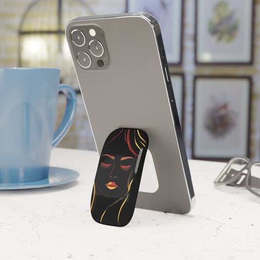 Elegant Woman Art Phone Stand – Minimalist Grip & Kickstand for iPhone & Samsung