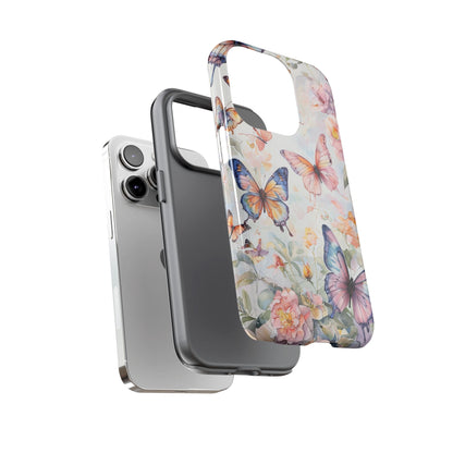 Phone Case Butterfly – Aesthetic Cute Floral Cover - Soft Pastel Butterfly Case