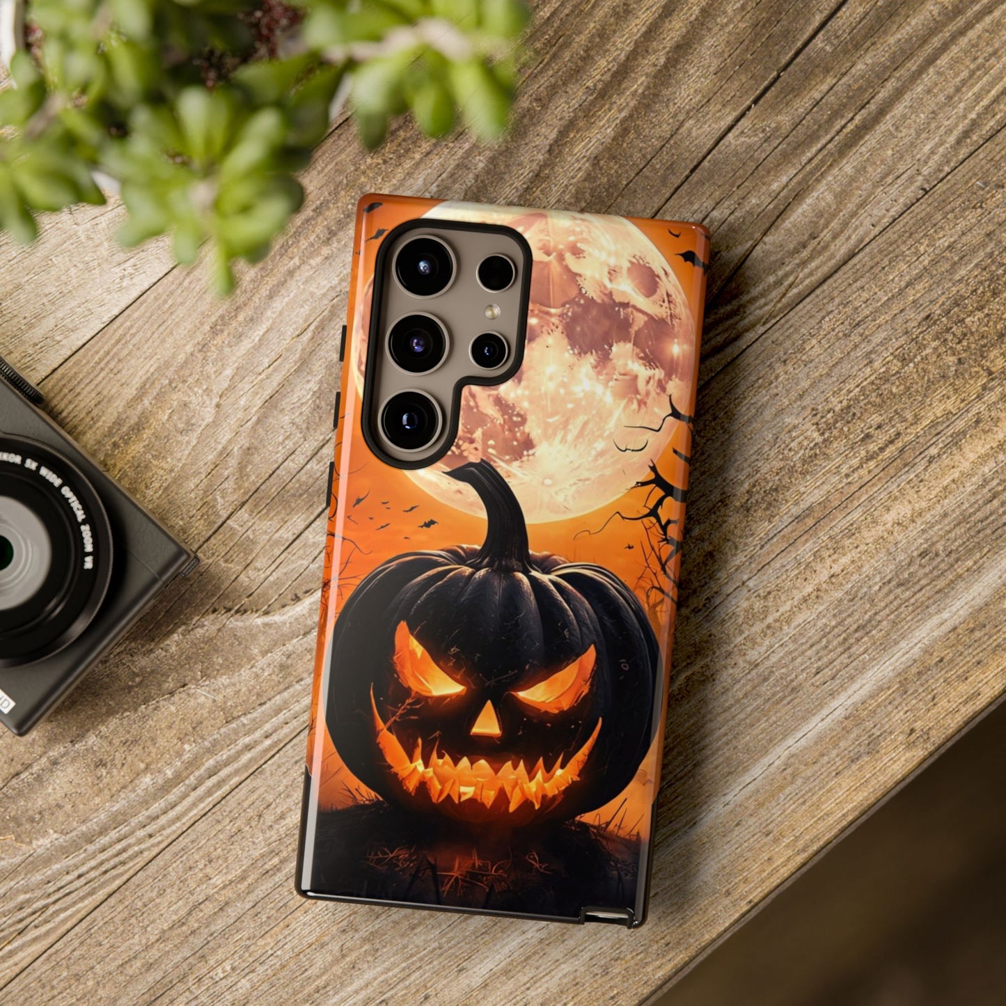 Halloween Pumpkin Phone Case – Haunted Night Scene Design
