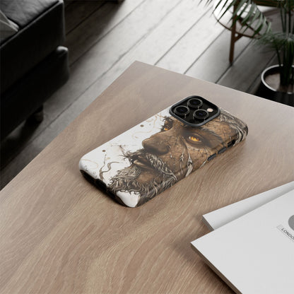 Phone Case Mystical Deity Portrait with Powerful Serene Expression and Ethereal Hues