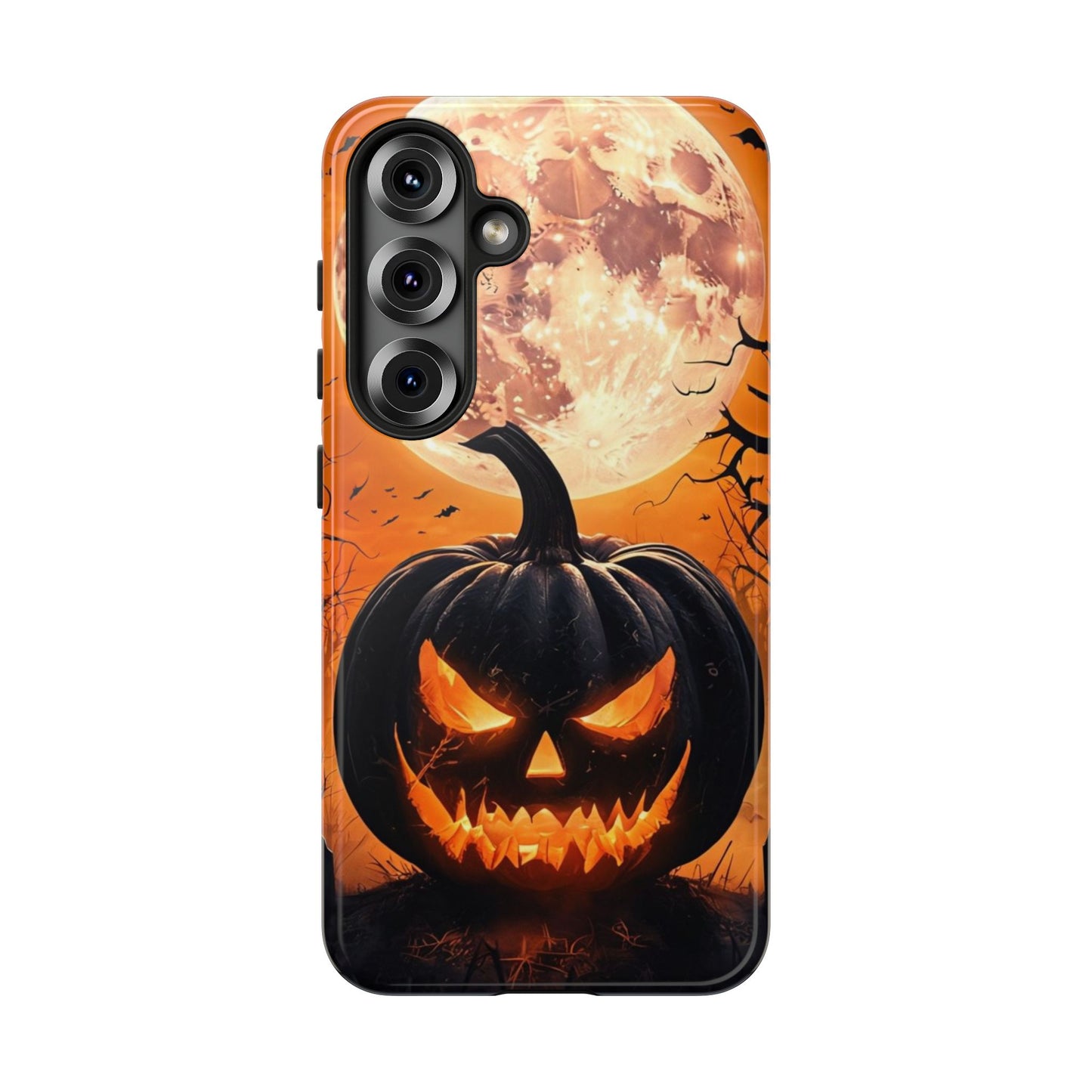 Halloween Pumpkin Phone Case – Haunted Night Scene Design