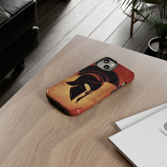 Spartan Warrior Phone Case – Durable Protective Cover with Ancient Helmet Design
