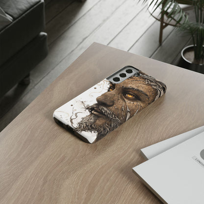 Phone Case Mystical Deity Portrait with Powerful Serene Expression and Ethereal Hues