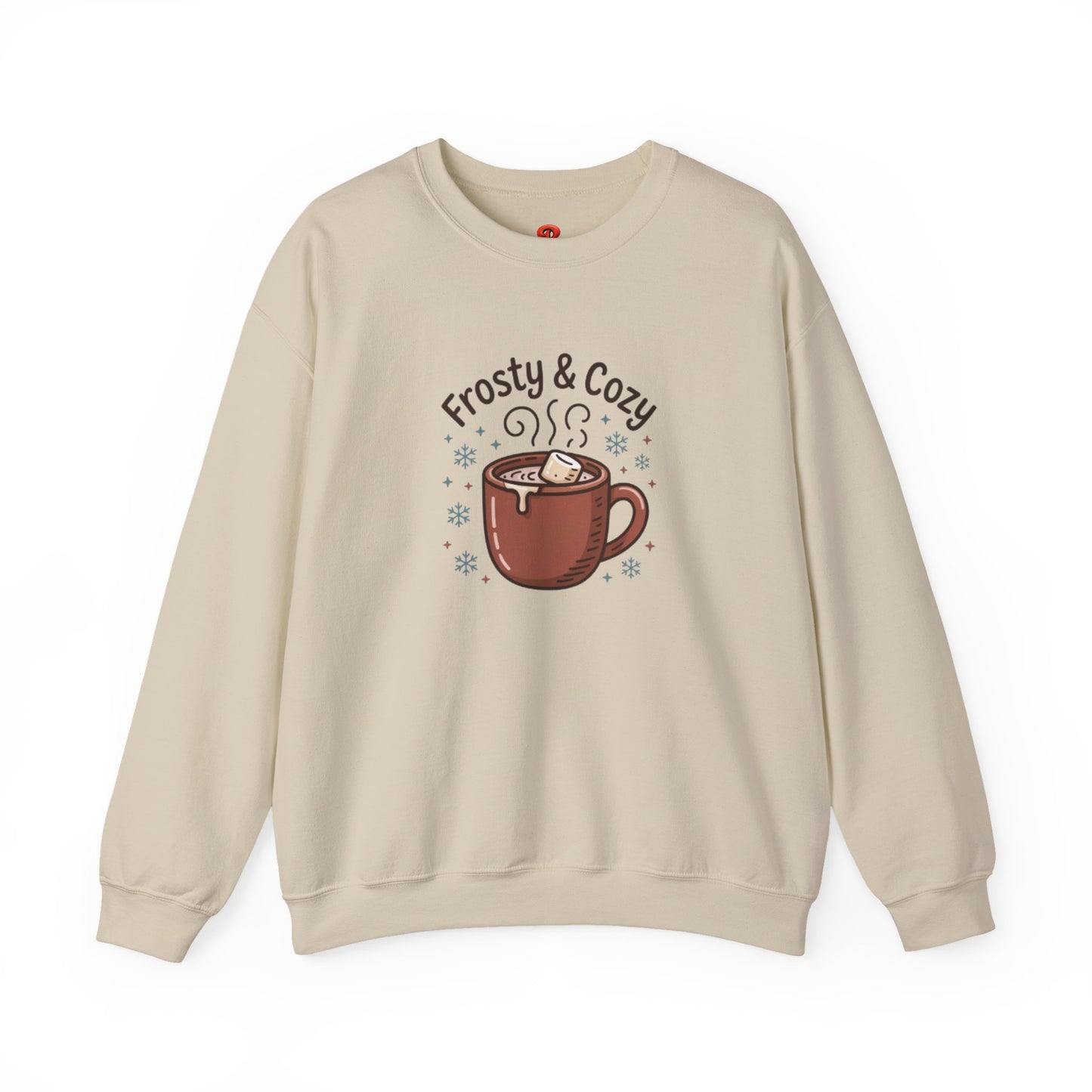 Sweatshirt – Frosty & Cozy Winter Sweatshirt with Hot Chocolate Graphic, Warm Casual Pullover