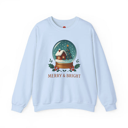 Christmas Merry and Bright Sweatshirt – Unisex Cozy Holiday Pullover, Soft Interior Crewneck