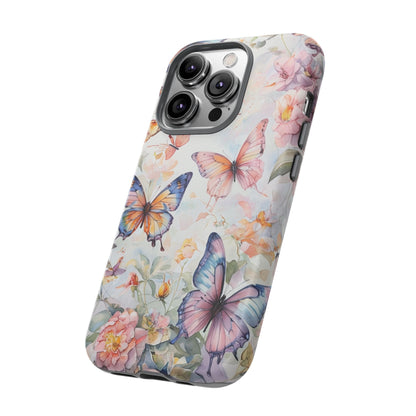 Phone Case Butterfly – Aesthetic Cute Floral Cover - Soft Pastel Butterfly Case