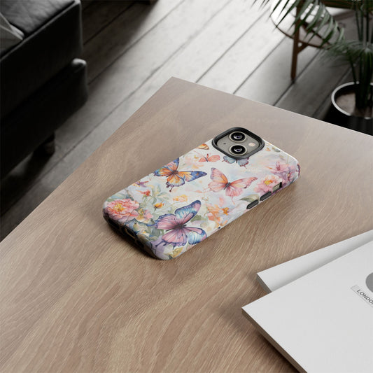Phone Case Butterfly – Aesthetic Cute Floral Cover - Soft Pastel Butterfly Case