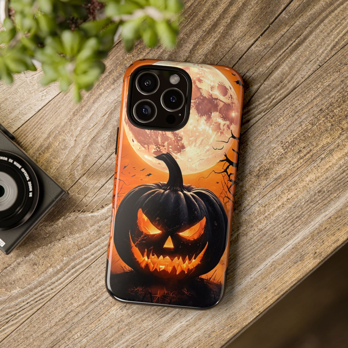 Halloween Pumpkin Phone Case – Haunted Night Scene Design