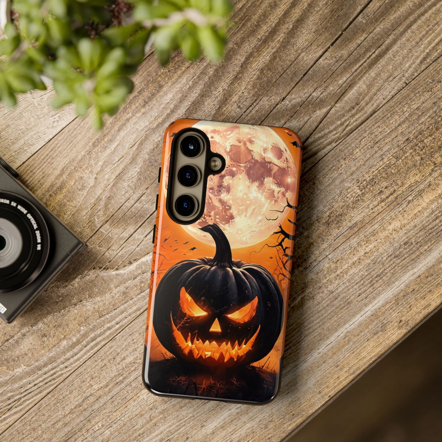 Halloween Pumpkin Phone Case – Haunted Night Scene Design