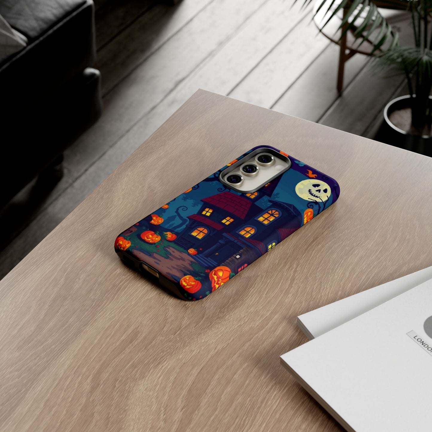 Haunted House Halloween Phone Case – Spooky Jack-o’-Lantern Design