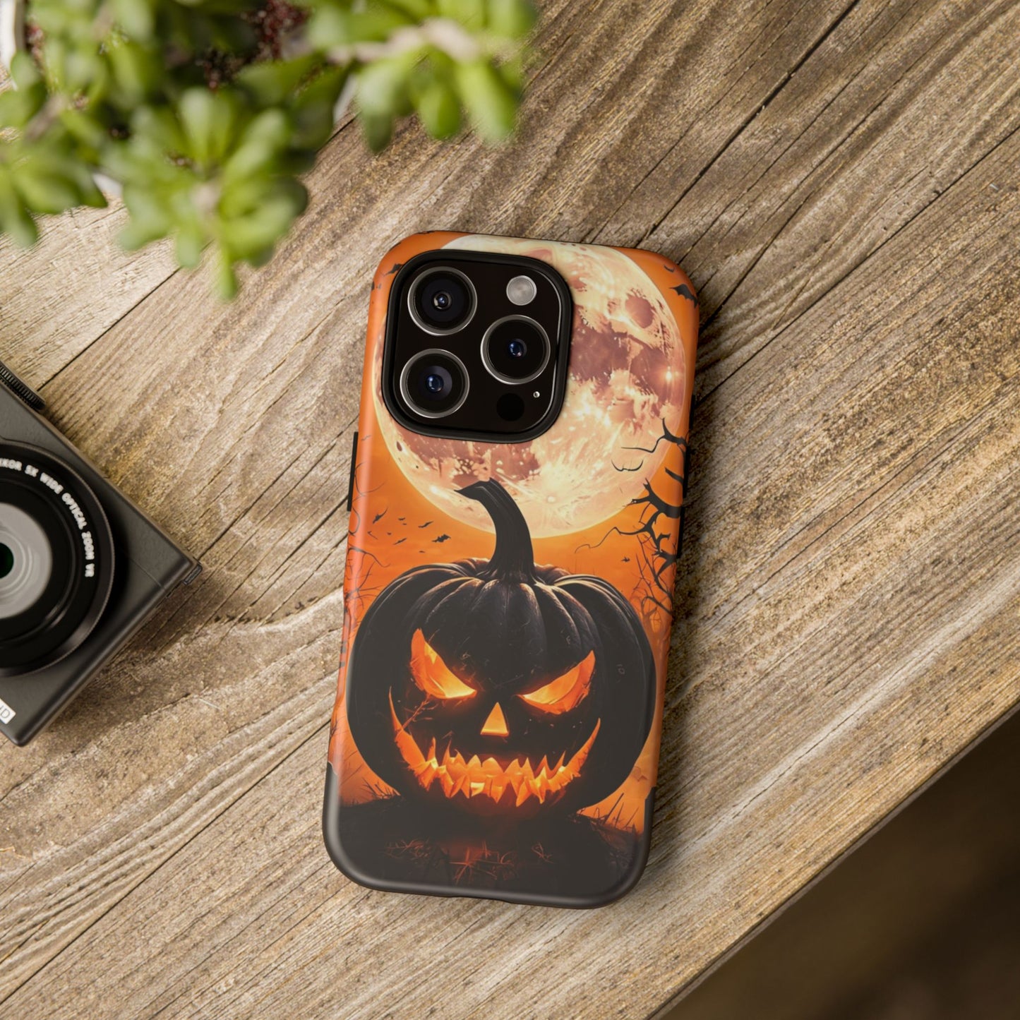 Halloween Pumpkin Phone Case – Haunted Night Scene Design