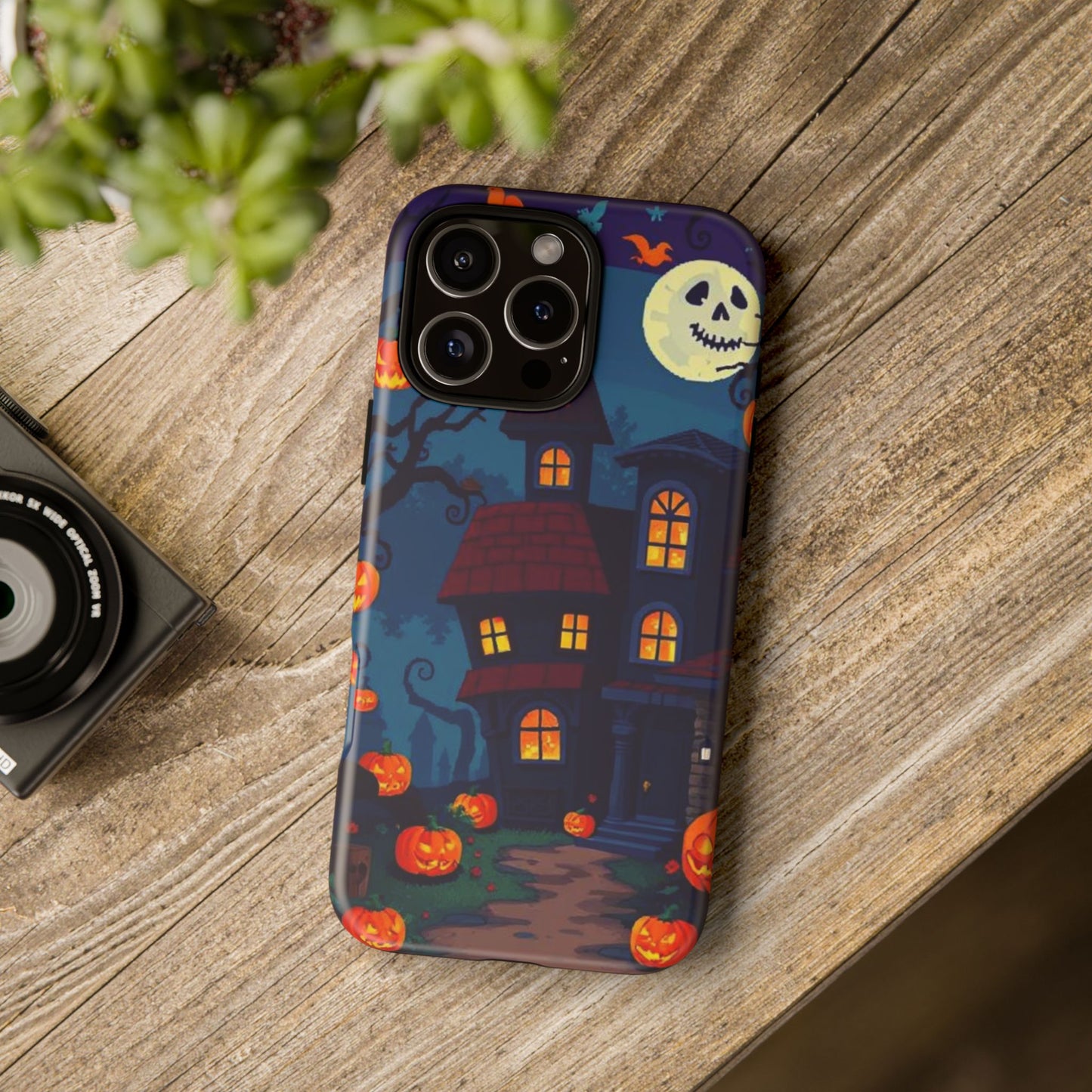 Haunted House Halloween Phone Case – Spooky Jack-o’-Lantern Design