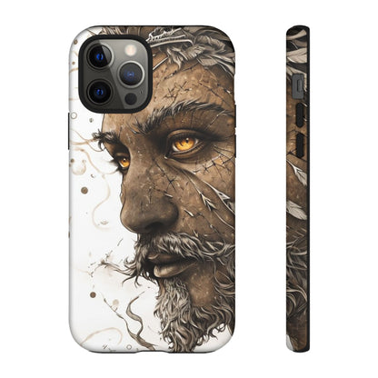 Phone Case Mystical Deity Portrait with Powerful Serene Expression and Ethereal Hues