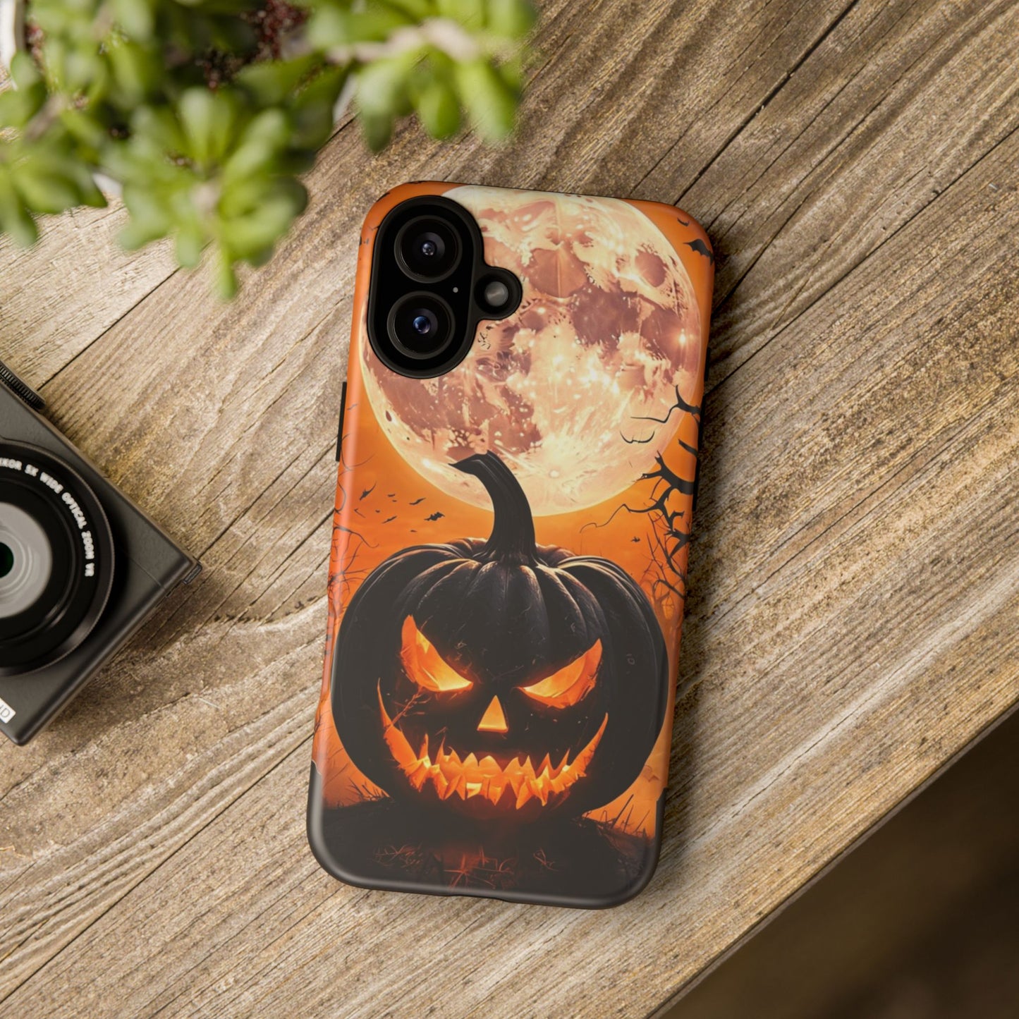 Halloween Pumpkin Phone Case – Haunted Night Scene Design